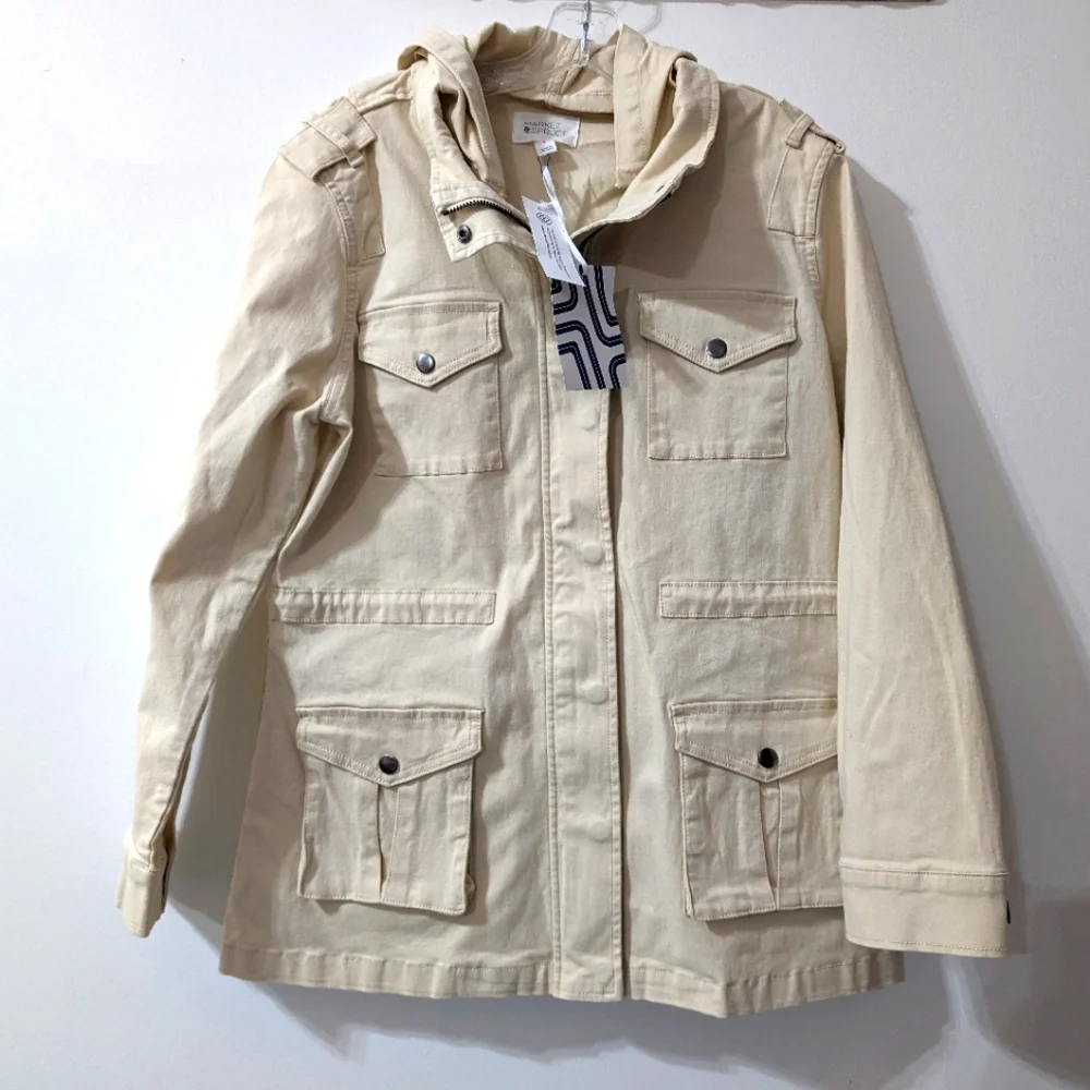 Market & Spruce Hooded Jacket Zip Front Size M NWT Kathleen - Picture 2 of 8
